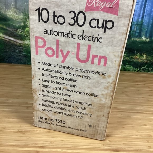 Poly Urn Coffee Maker Percolator 10 - 30 Vintage w/Box - Picture 12 of 12